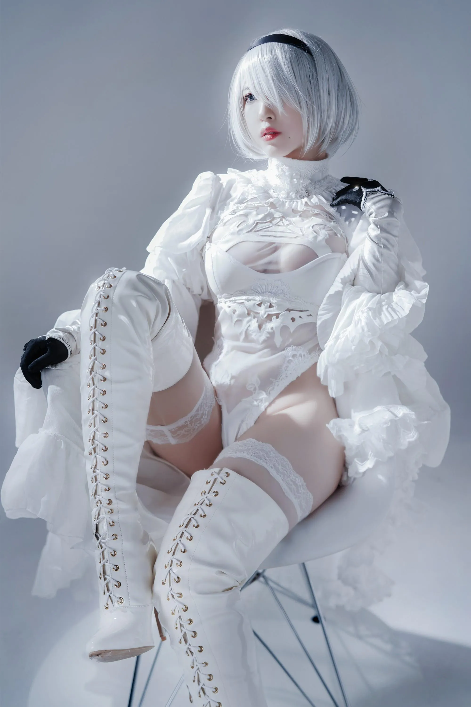 半半子 – NO.55 Automataヨルハ二号B型 白いドレス [51P]插图8